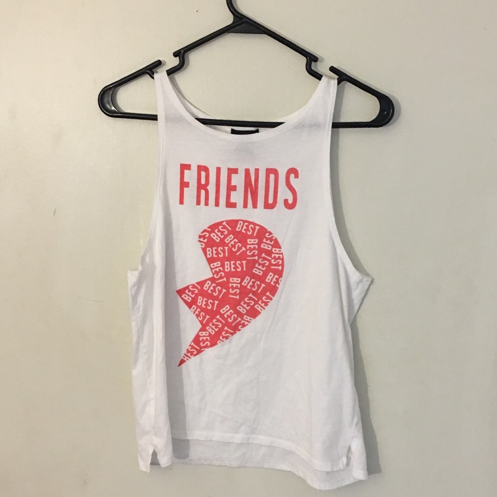 Wet Seal Best Friends White Tank Top